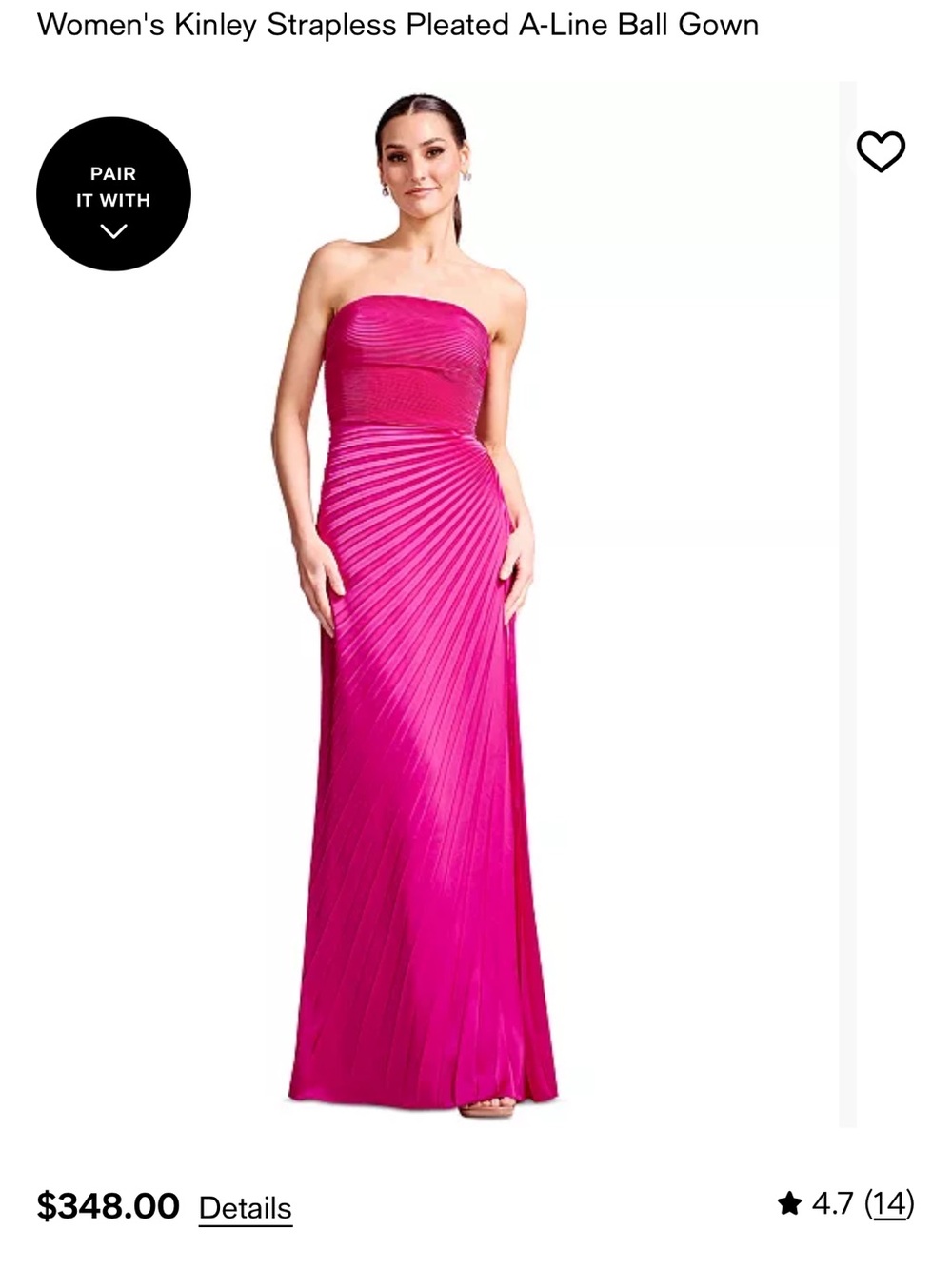 Strapless dress